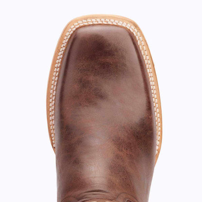 El Capitan Ft Worth - Main Street western boot in brown leather with a medium square toe and light contrast stitching