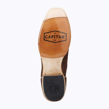 El Capitan Nashville - Dakota cowboy boot outsole with brown leather, cream welt and dark rubber heel pad