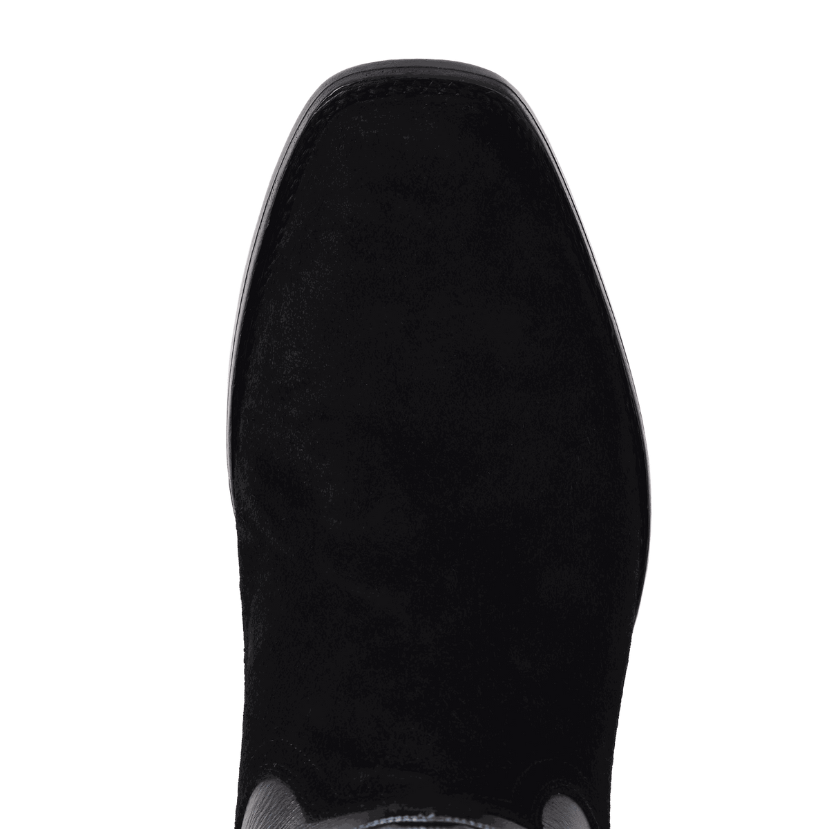 El Capitan Nashville - Hillwood black cowboy boot with a smooth, matte leather cutter toe and stitched sole edge