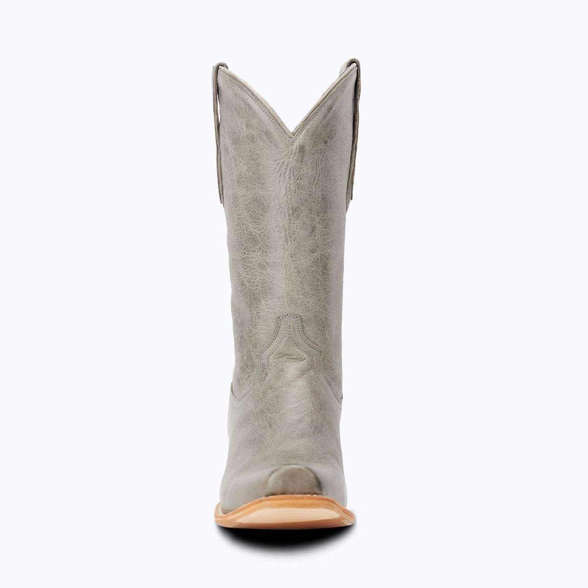 El Capitan Nashville - Summit grey leather cowboy boot with a tall shaft, V-shaped pull tabs and cutter toe