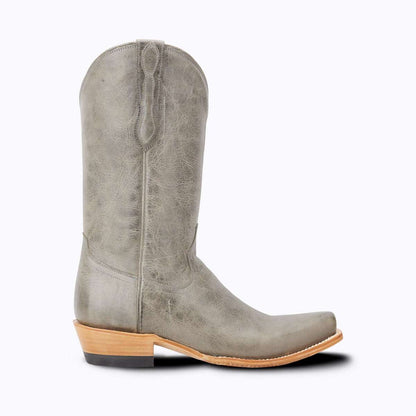 El Capitan Nashville - Summit boot in distressed grey leather with a tall shaft, stitched seams and cutter toe
