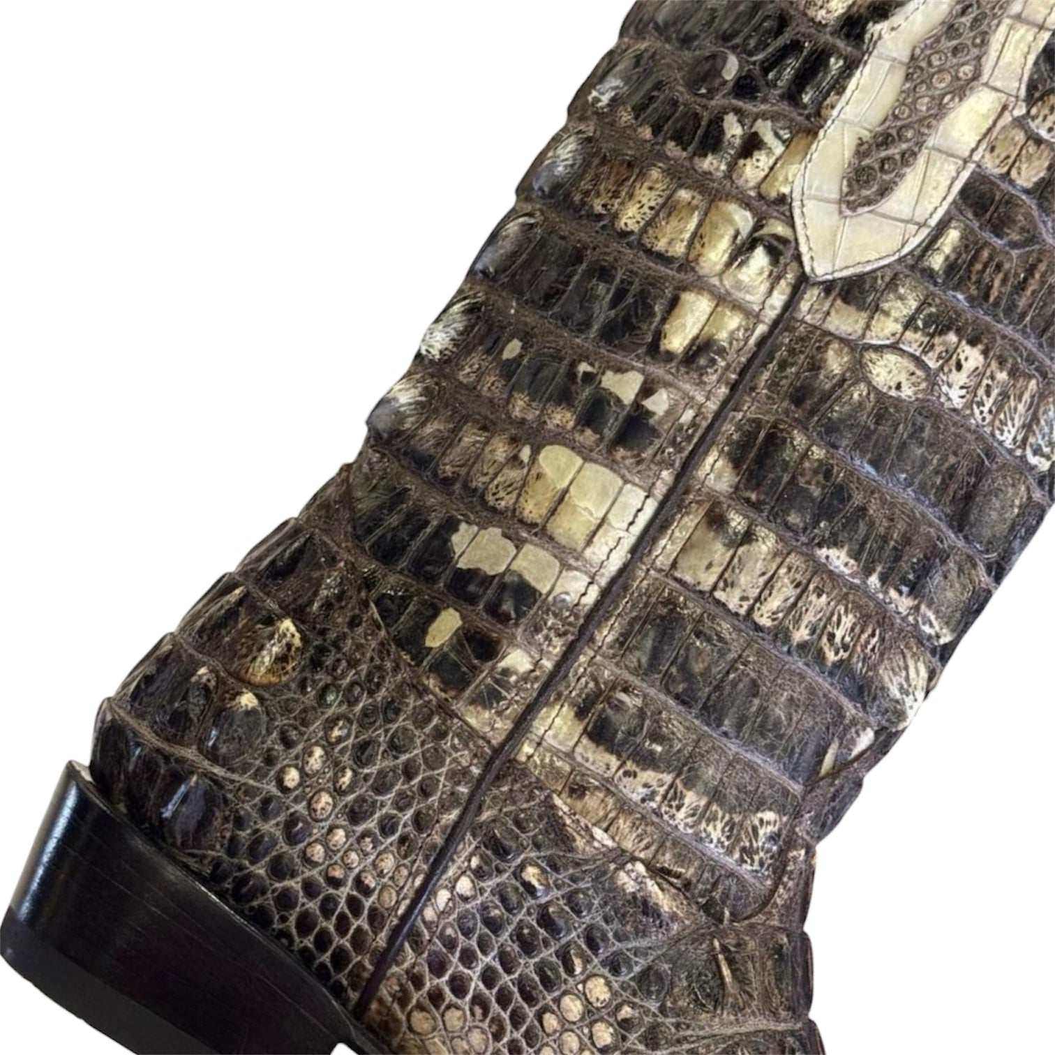 Men's handmade El Malcreado American Alligator Hornback boots