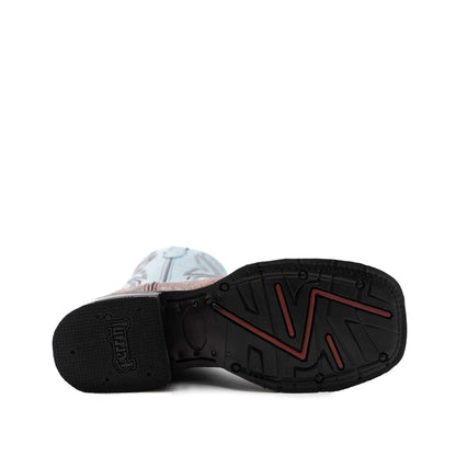 Ferrini Kai Sea Turtle women's boot with a black rubber outsole and red geometric tread accents.