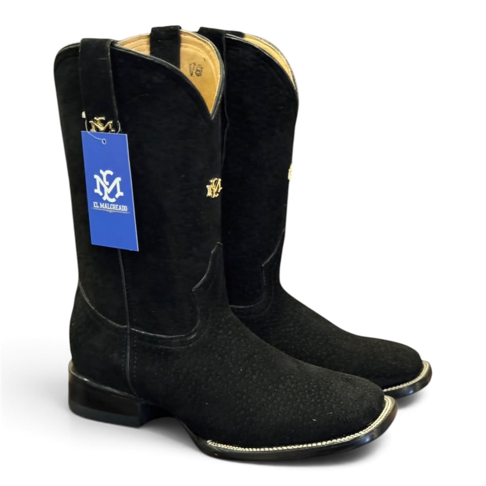 Men's El Malcreado Black Genuine Full Capybara Boots Handmade