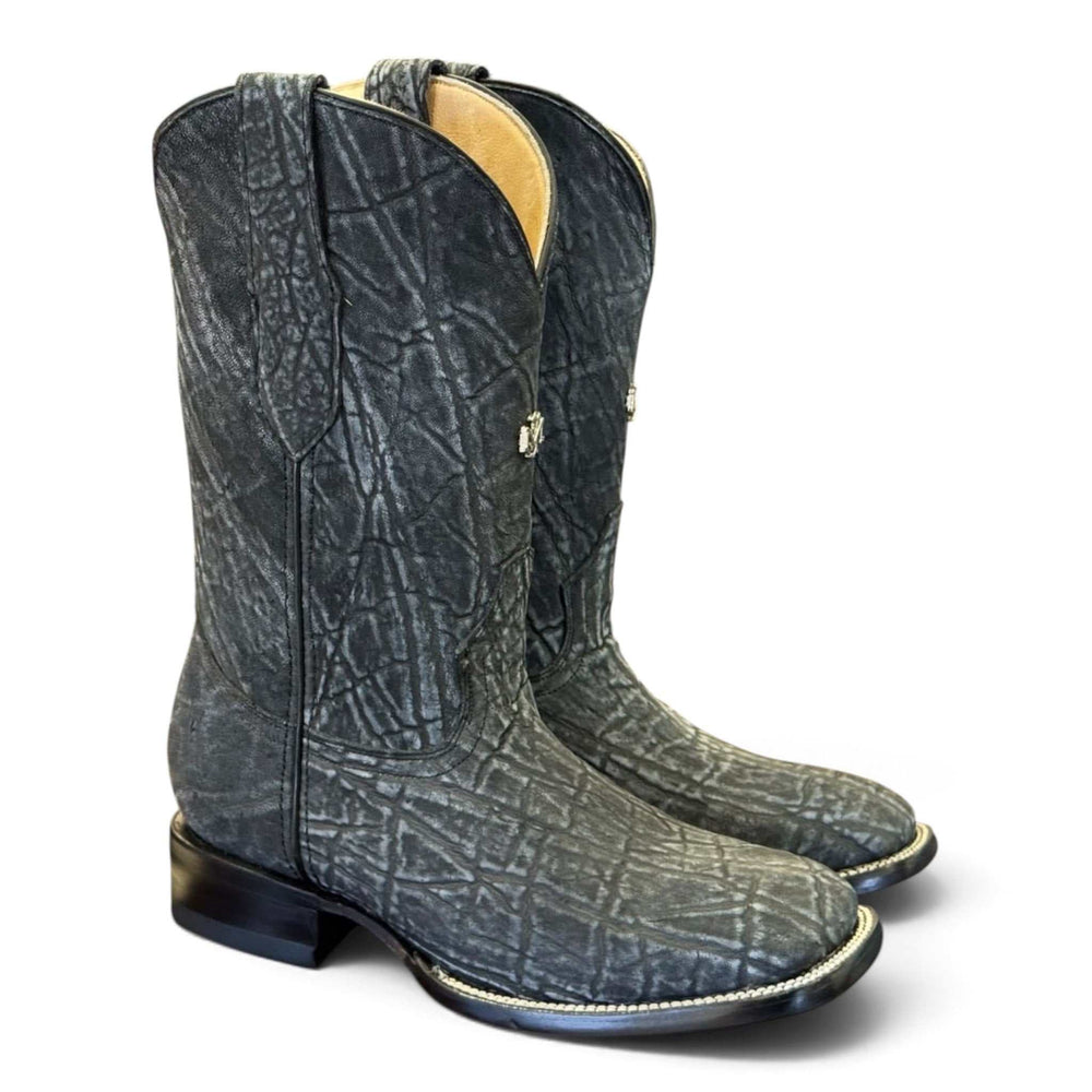 Men's El Malcreado Gray Genuine Full Elephant Boots Handmade
