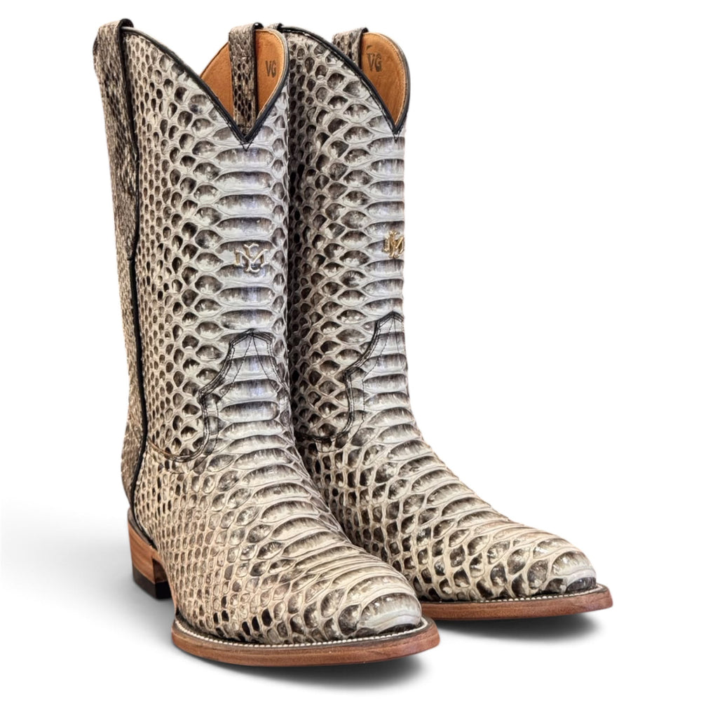 Men's El Malcreado Full Natural Genuine Python Boots Handmade