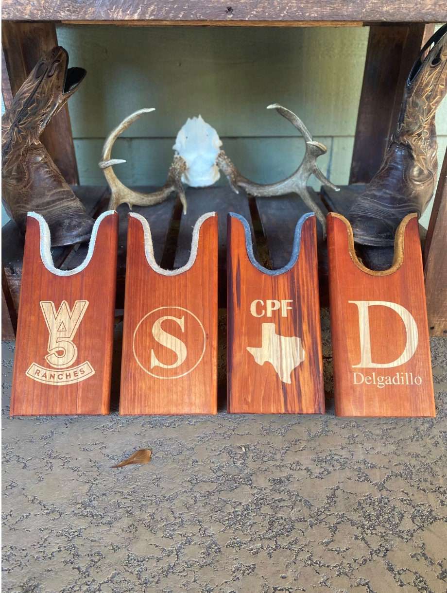 Custom Pine Wooden Boot Jacks - Large