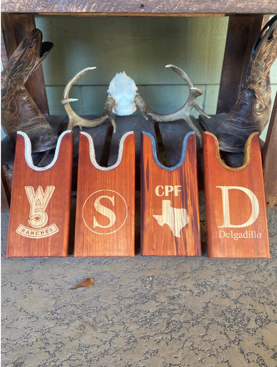 Custom Pine Wooden Boot Jacks - Large