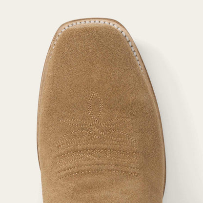 Men's Stetson Baxter tan leather handcrafted square toe boots
