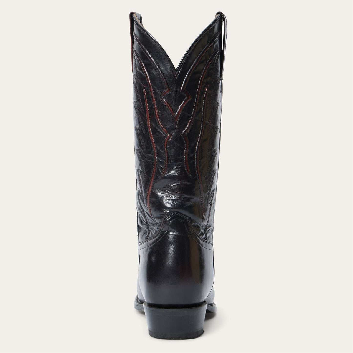 Men's Stetson Brooks Goat Boots handcrafted black cherry leather