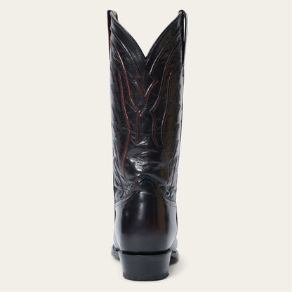 Men's Stetson Brooks Goat Boots handcrafted black cherry leather