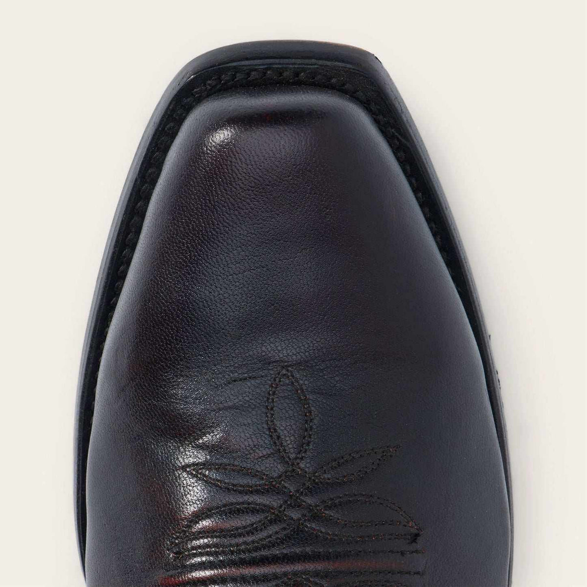 Men's Stetson Brooks handcrafted black cherry goat leather boots