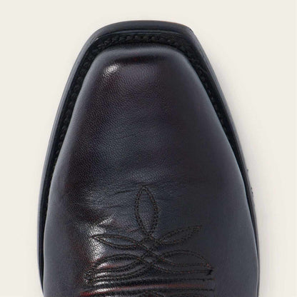 Men's Stetson Brooks handcrafted black cherry goat leather boots