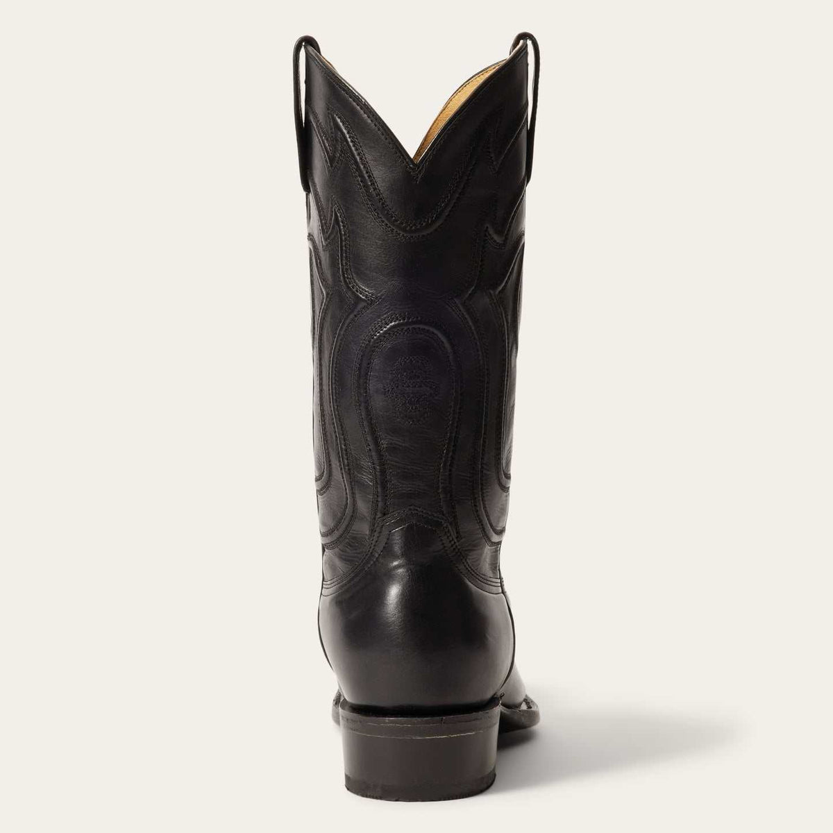 Handcrafted men's Stetson Garrett black square toe boots