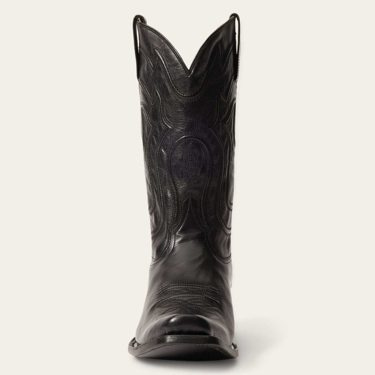 Men's Stetson Garrett handcrafted black square toe boots