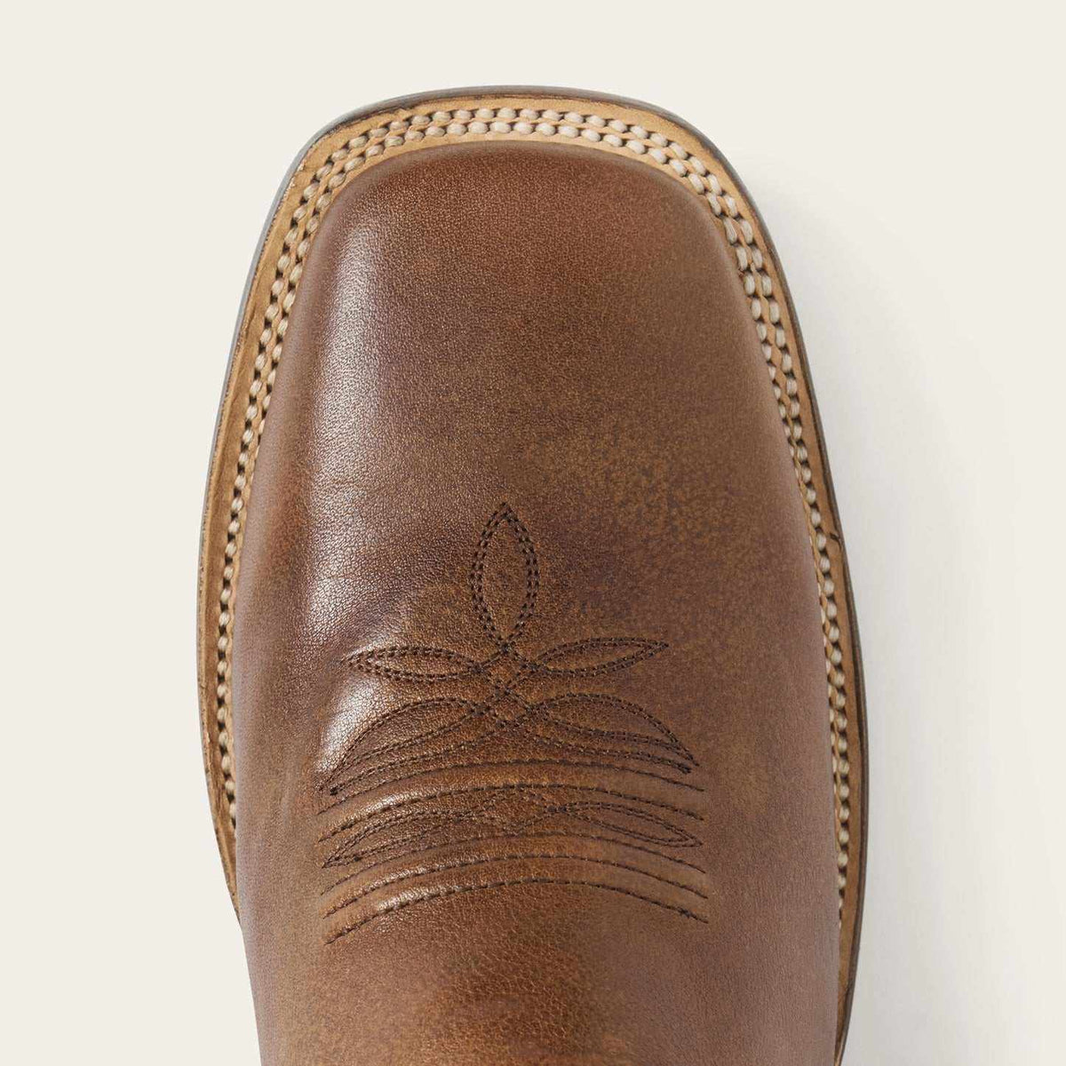 Men's Stetson Laramie leather boots brown handcrafted square toe