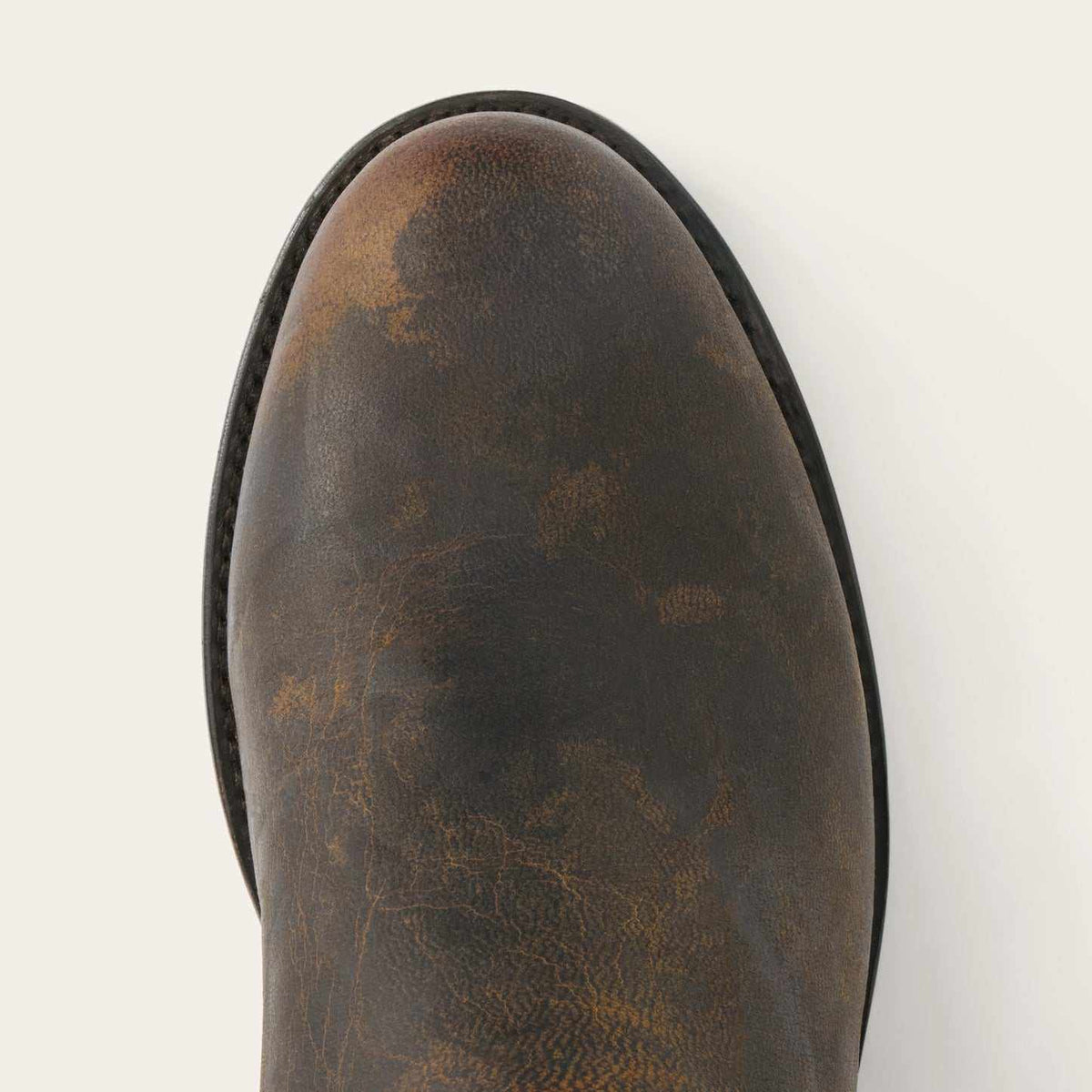 Men's Stetson Puncher Goat Boots brown leather handcrafted