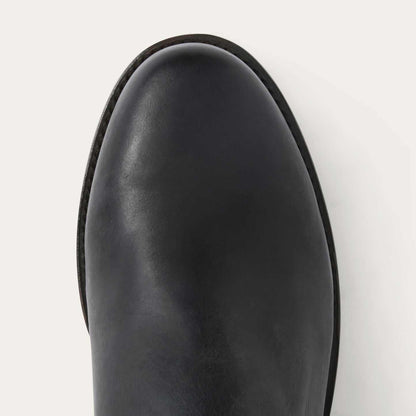 Men's Stetson Puncher Roper black leather boots handcrafted round toe