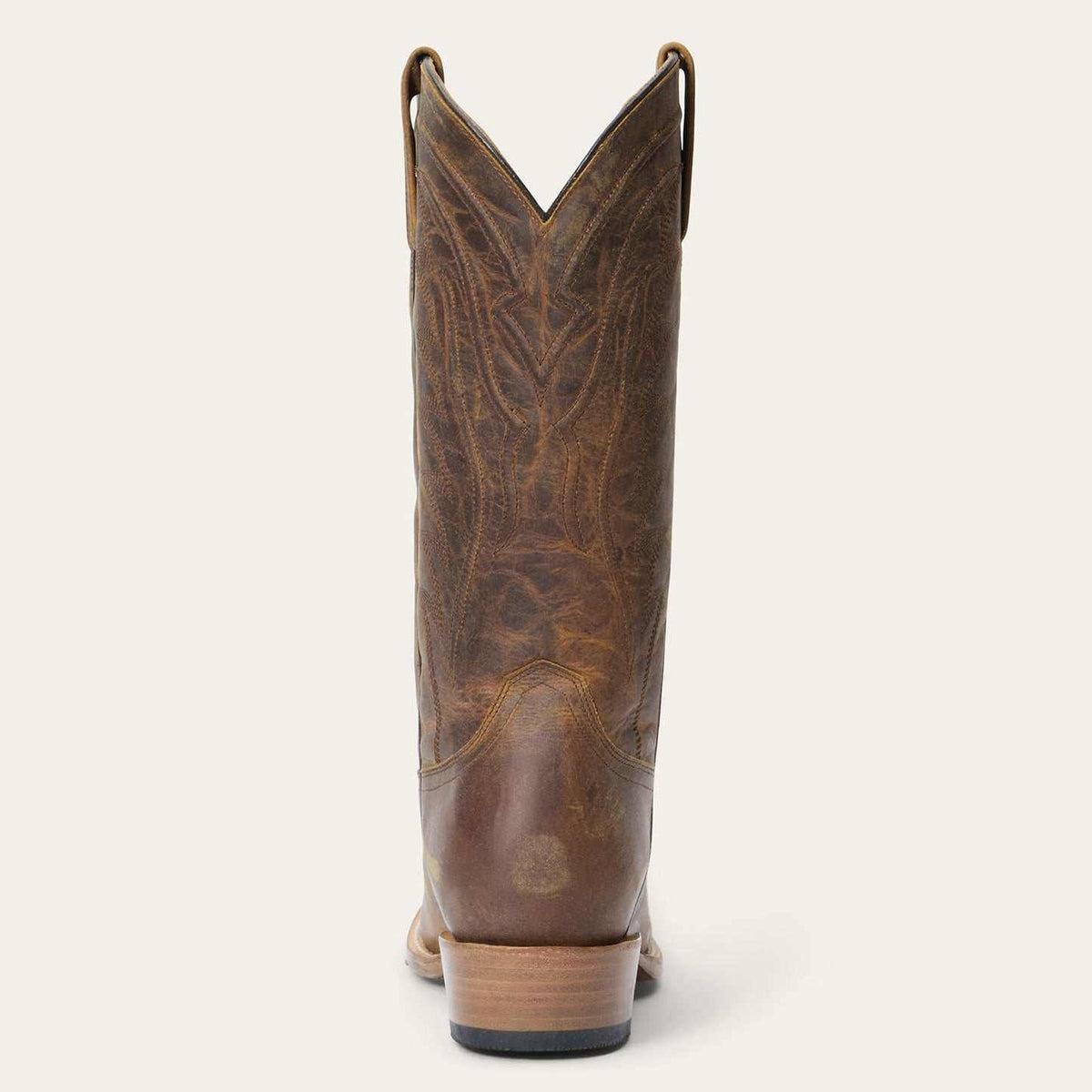 Men's Stetson Waylon handcrafted tan leather square toe boots