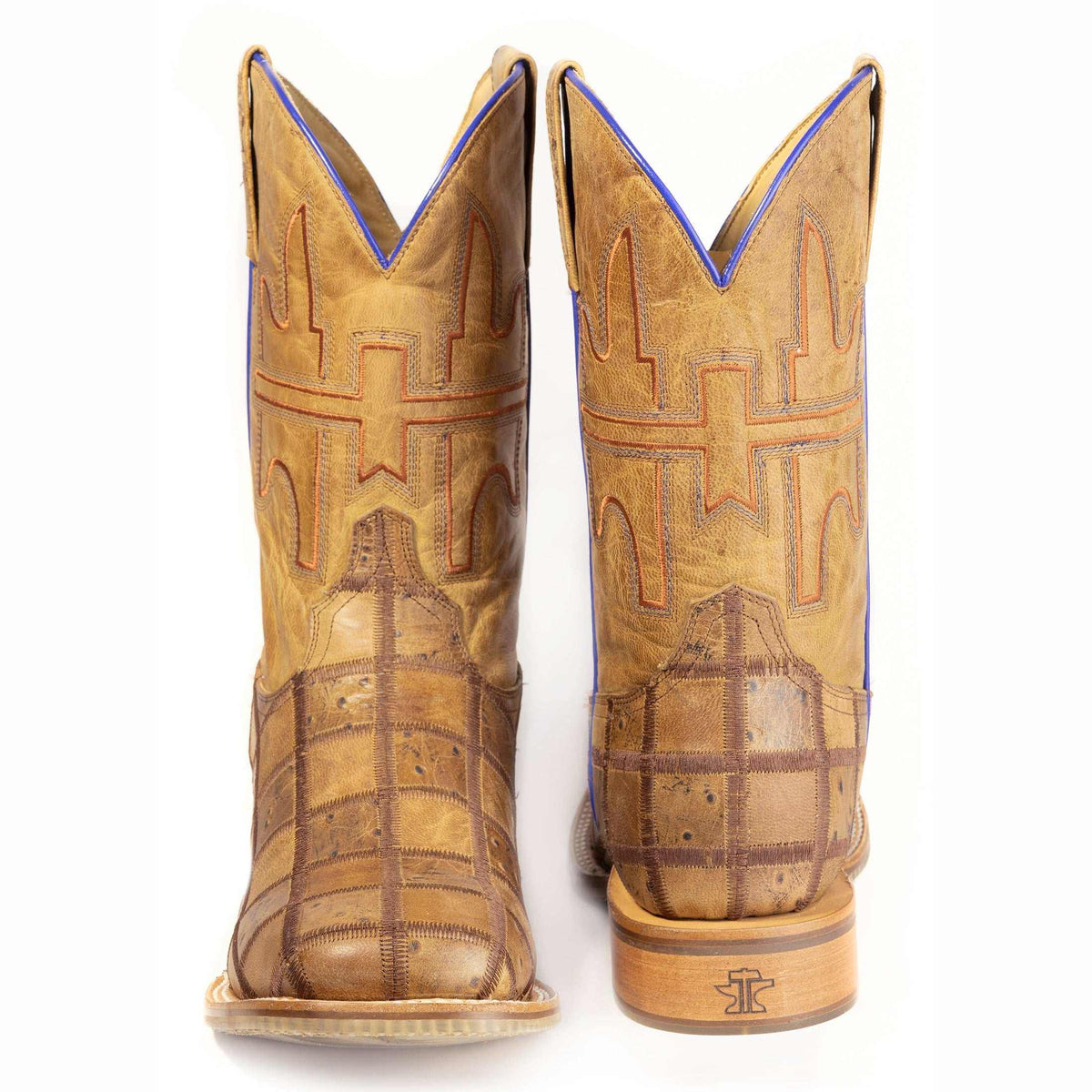 Mens Tin Haul Gridlock brown leather boots with herding sole
