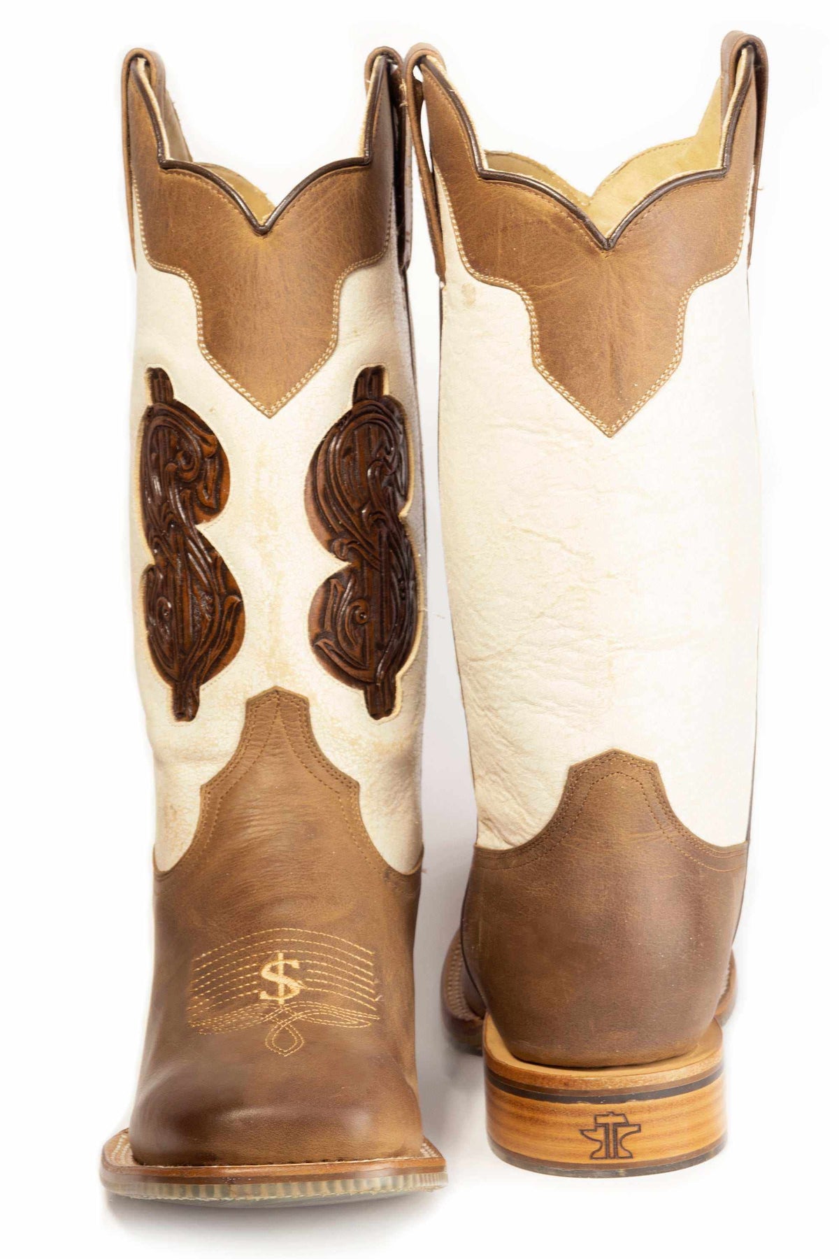 Mens Tin Haul Rich & Rowdy boots with Buckwild sole and tan leather