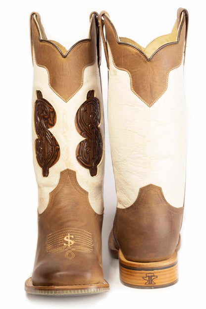 Mens Tin Haul Rich & Rowdy boots with Buckwild sole and tan leather