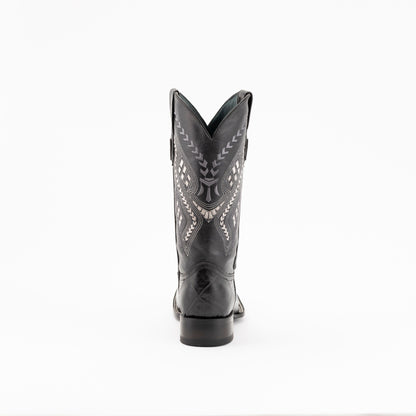 Men's Ferrini Jesse Alligator Print Boots Handcrafted Black - yeehawcowboy