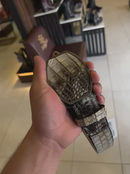El Malcreado Natural Genuine American Alligator Belt 1.5" Handmade
