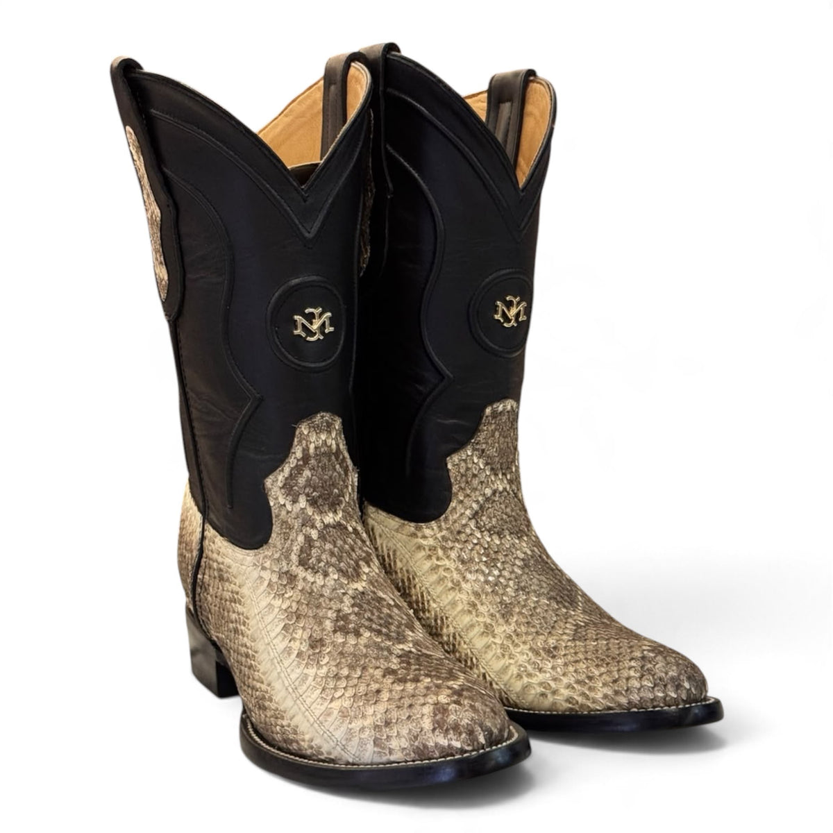 Men's El Malcreado Boots Natural Genuine Rattlesnake Boots Handmade