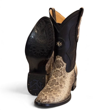 Men's El Malcreado Boots Natural Genuine Rattlesnake Boots Handmade