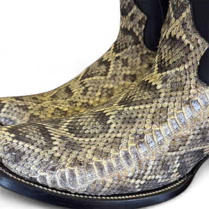 Men's El Malcreado Boots Na Genuine Rattlesnake Boots Handmade