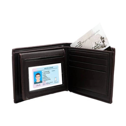 Cognac Ostrich Wallet Bi-fold Card Slots ID Slot Bill Compartment Handmade Real