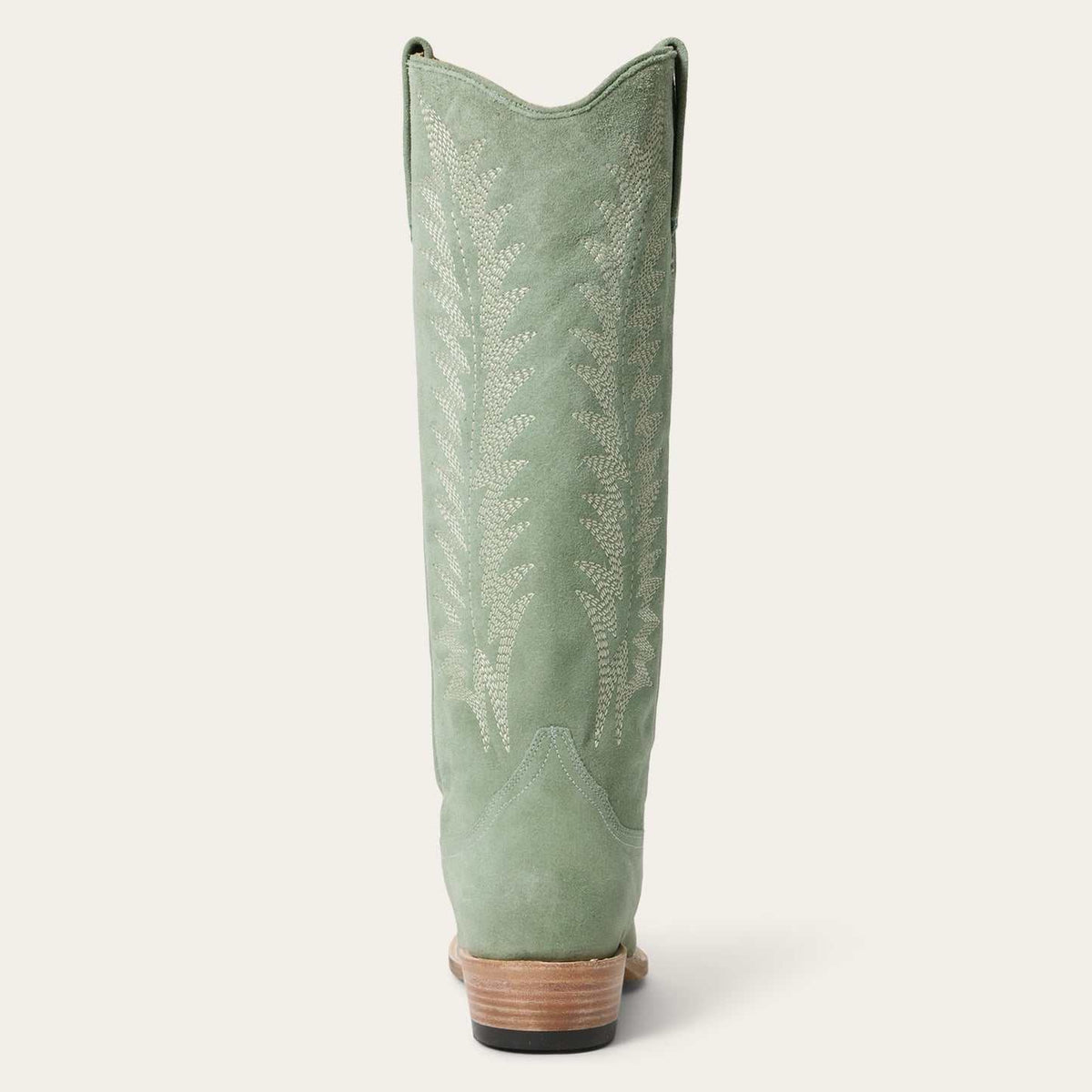 Womens Stetson Emme suede boots aqua handcrafted cowboy style