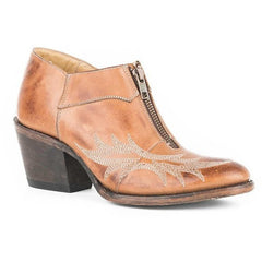 Women's Stetson Nicole Boots Round Toe Handcrafted Brown