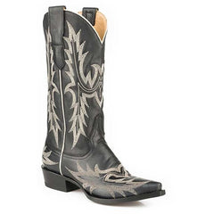 Women's Stetson Tina Boots Snip Toe Handcrafted Black