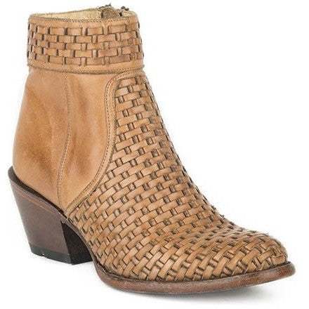 Women's Stetson Phoenix Ankle Boots Round Toe Handcrafted Tan