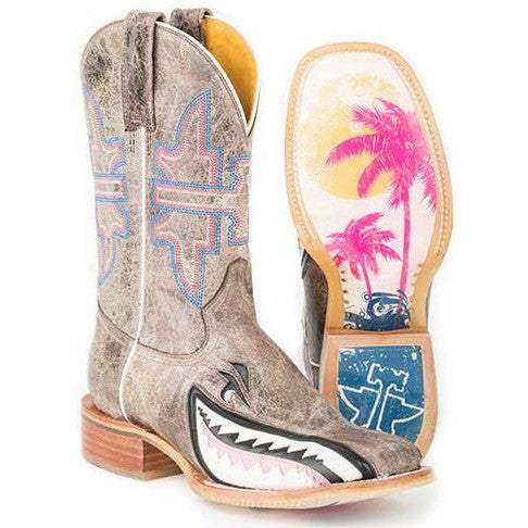 Women's Tin Haul Man Eater Boots With Man Eater Sole Handcrafted Brown