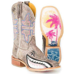 Women's Tin Haul Man Eater Boots With Man Eater Sole Handcrafted Brown