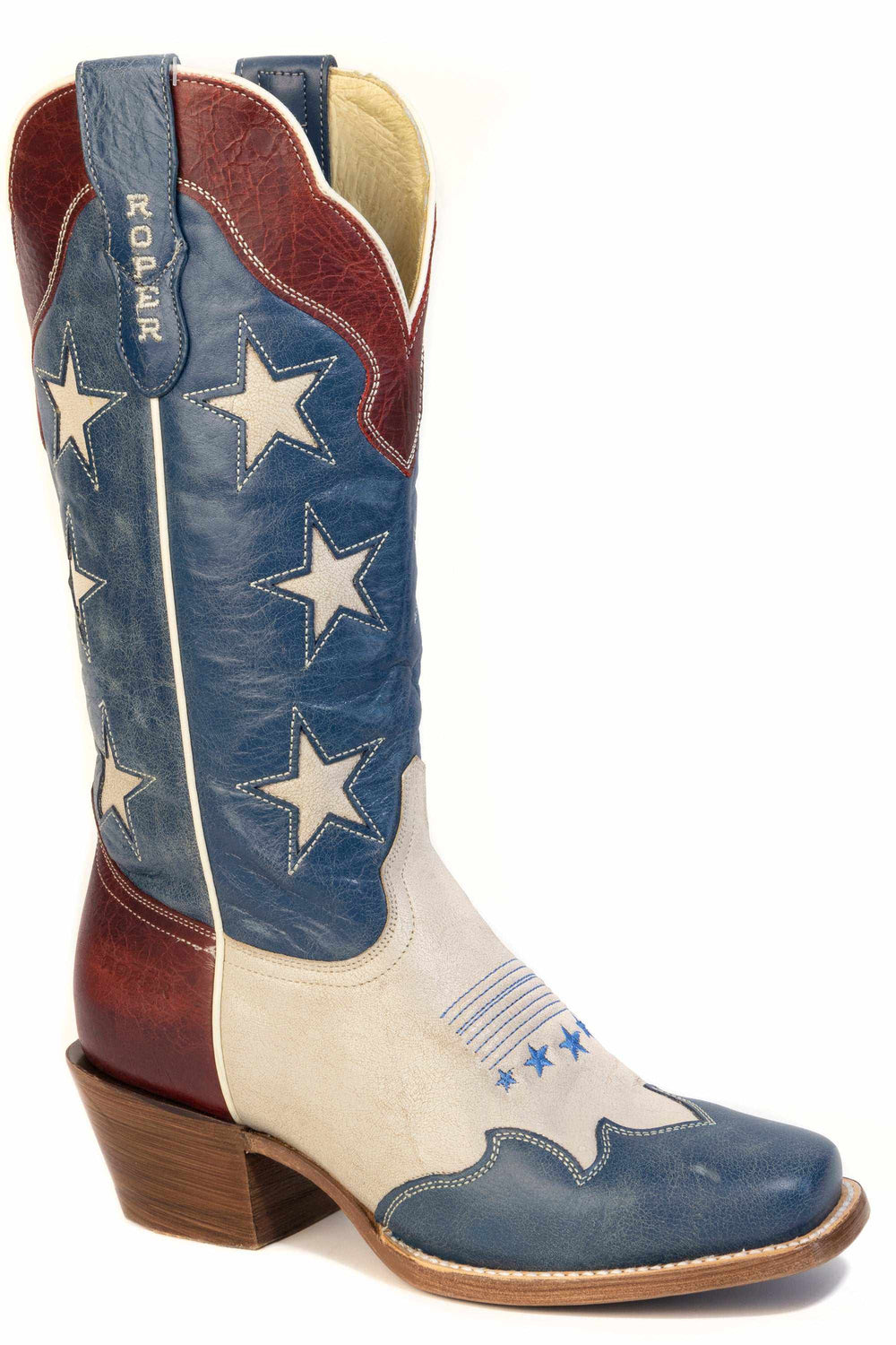 Women's Roper 250 USA - Leather Boots Handcrafted White