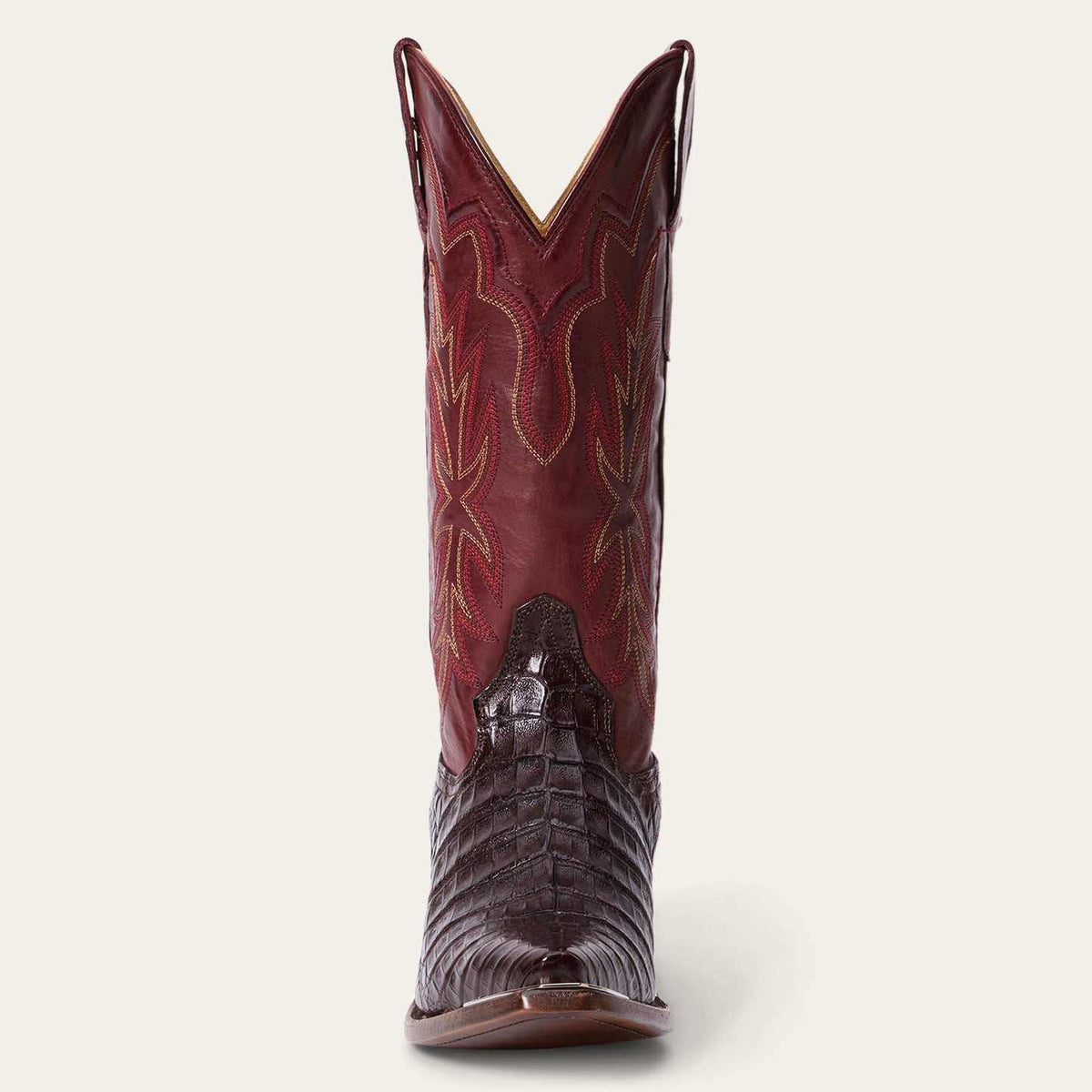 Womens Stetson Elizabeth Caiman Boots chocolate snip toe