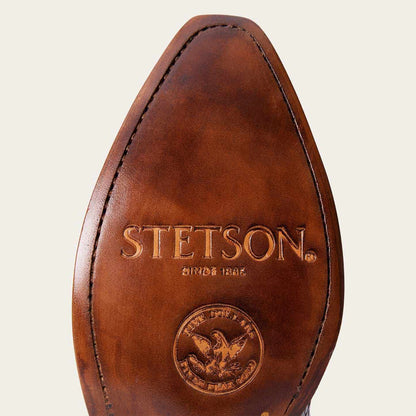 Women's Stetson Elizabeth Caiman boots chocolate snip toe handcrafted