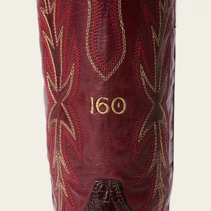 Womens Stetson Elizabeth Caiman boots handcrafted snip toe chocolate