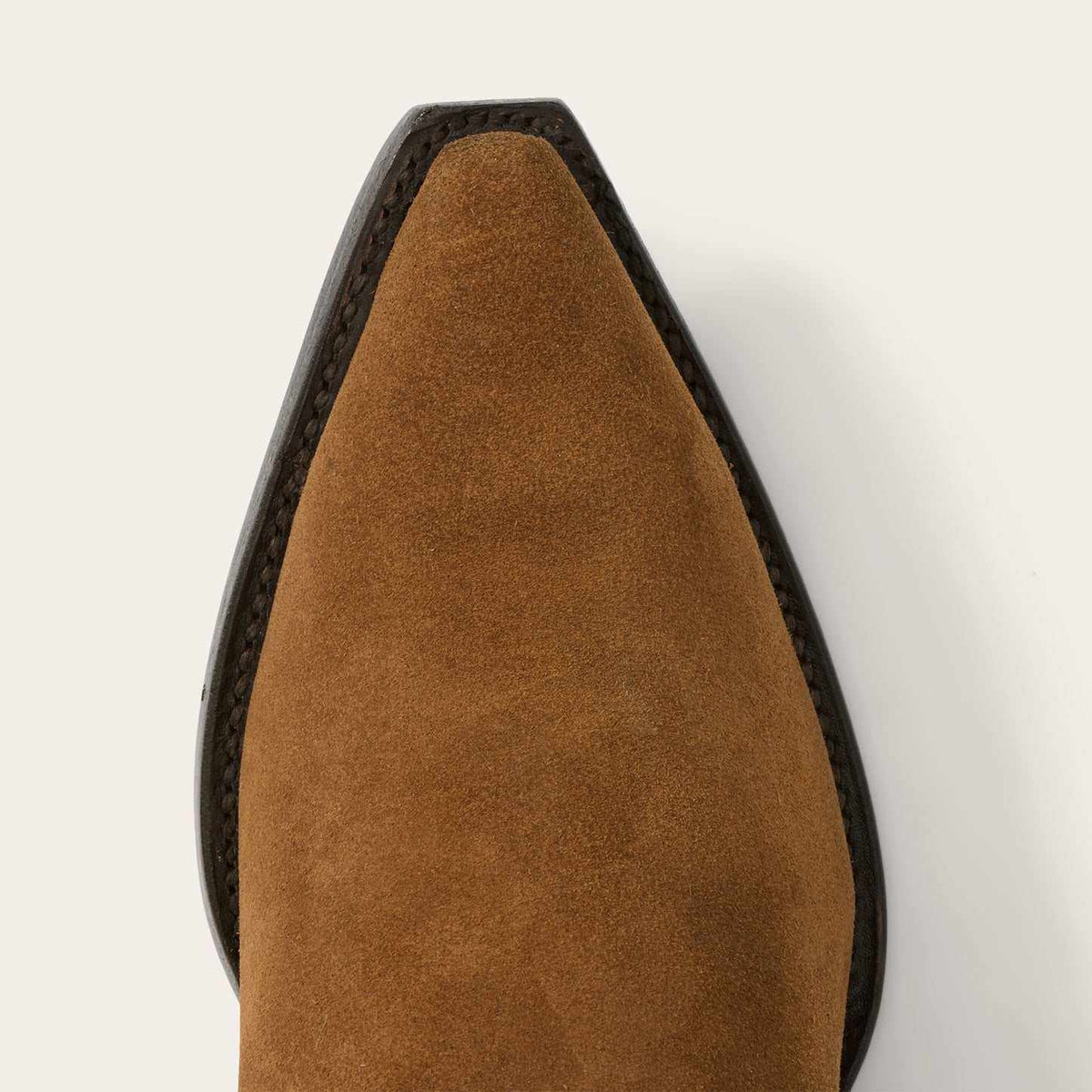 Tan suede women's Stetson Glam leather boots with fringe and over-the-knee shaft