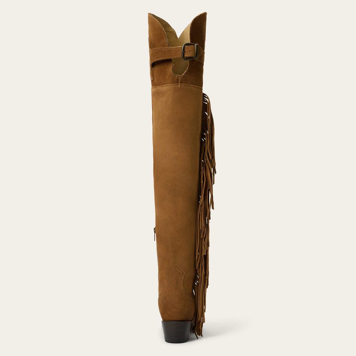 Womens Stetson glam leather tan suede over the knee boots