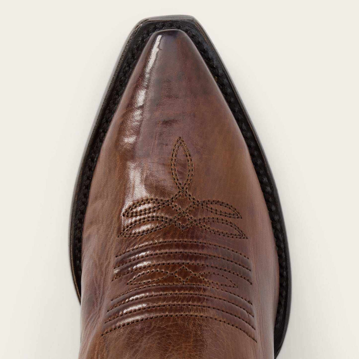 Women's Stetson Millie brown leather boots with snip toe and embroidery