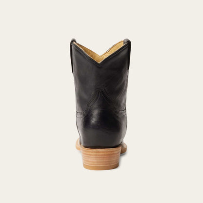 Women's Stetson Riley black ankle leather boots handcrafted