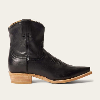 Womens Stetson Riley black leather ankle boots handcrafted