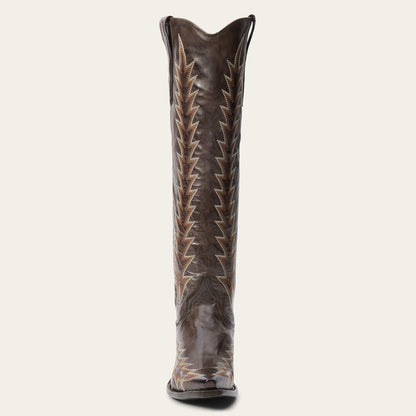 Women's Stetson Sarah handcrafted chocolate leather snip toe boots