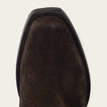 Womens Stetson Sissy suede boots brown handcrafted square toe