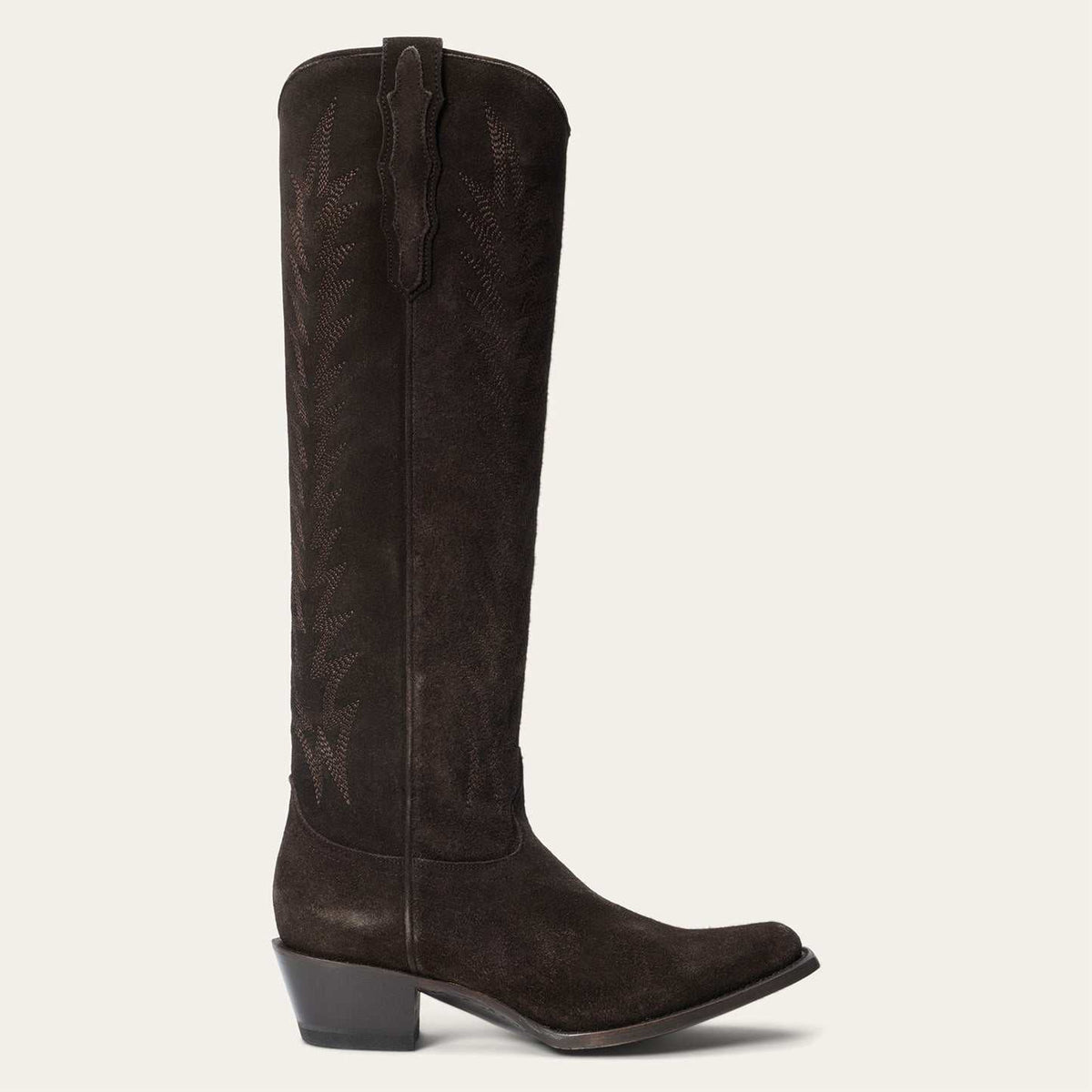 Women's Stetson Sissy suede boots brown square toe handcrafted